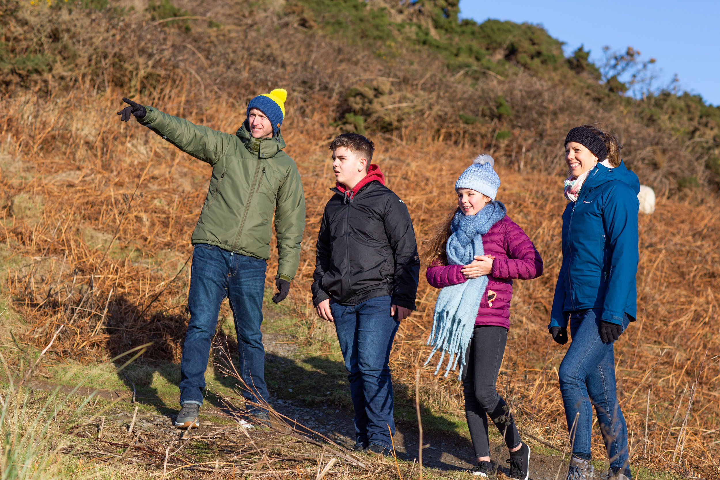 Family in the mountain
